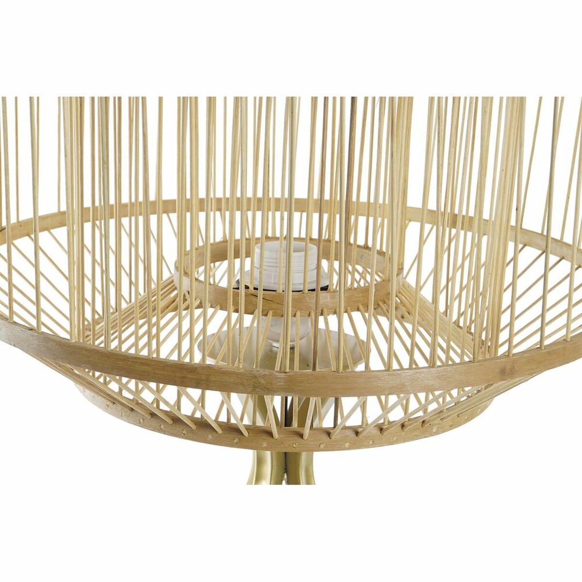 Abajur DKD Home Decor Natural Bambu 40 x 40 x 28 cm